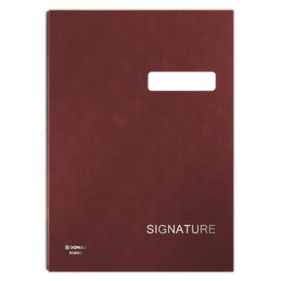 Podpisová kniha, A4, 19 vreciek, kartón, DONAU, červená