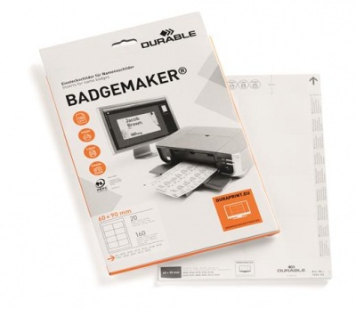 Náhradná vložka, 60 x 90 mm, DURABLE, biely