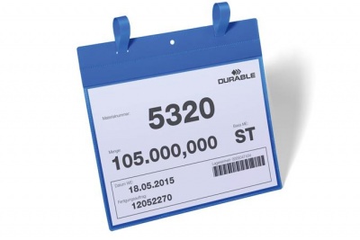 Logistické vrecko, A4, na šírku, s rýchloviazačom, DURABLE, tmavomodré