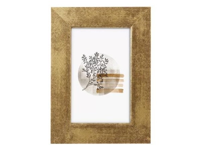 Obrazový rám, drevený, 10x15 cm, "Goldbuch Ian", zlatá