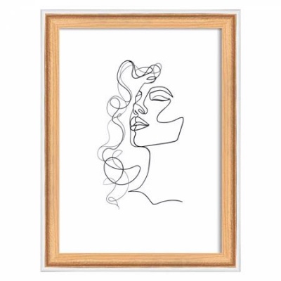 Obrazový rám, drevený, 13x18 cm, "Silhouette", bukové drevo