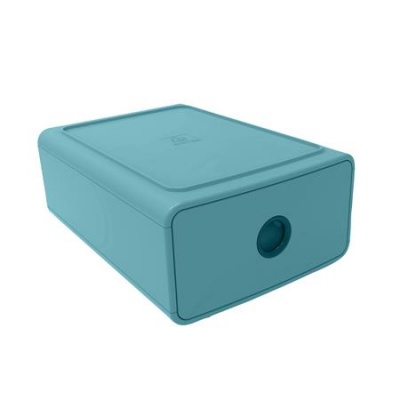 Box na dokumenty, plast, 1 zásuvka, EXACOMPTA "Skandi", modrý