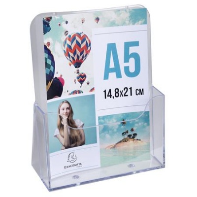 Stojan na katalógy, stolový, A5, 1 priečinok, EXACOMPTA "Office", priehľadný 