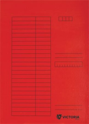 Doska s chlopňami, kartón, A4, VICTORIA OFFICE, červená