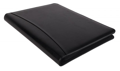 Konferenčná mapa, A4, umelá koža, s kalkulačkou, čierna