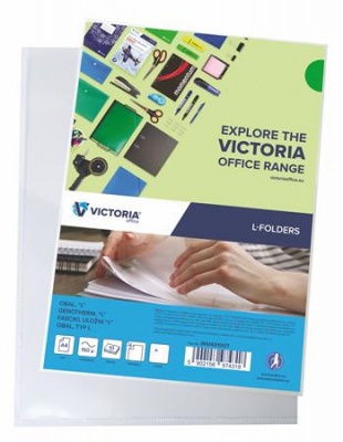 Obal, "L", A4, 150 mikr., číry, VICTORIA OFFICE