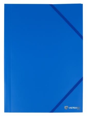 Doska s gumičkou, 15 mm, PP, A4, VICTORIA OFFICE, modrá