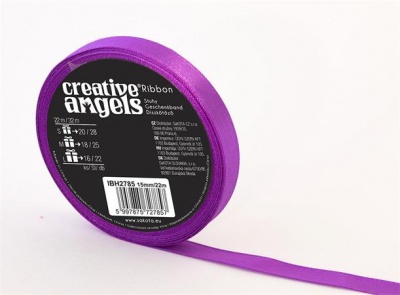 Saténová stuha, 12 mm x 32 m, fialová