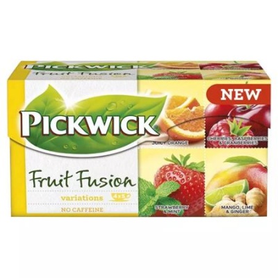 Ovocný čaj, 20x1,75 g, PICKWICK "Fruit Fusion Variácie Yellow", pomaranč, jahoda, višňa, mango