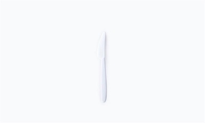 Nôž, plastový, znovu použiteľný, 18,5 cm, 50 ks "Venus", biela