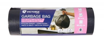 Vrecia na odpadky, extra silné, 20 l, 20 ks, VICTORIA FACILITY