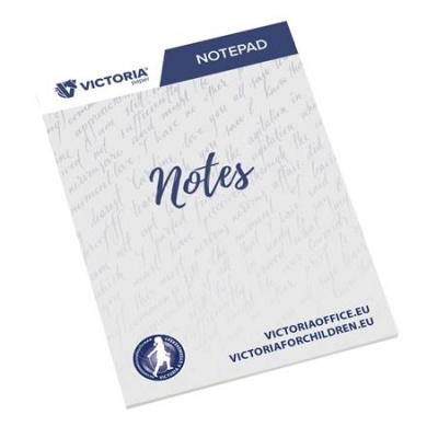 Poznámkový zošit, A5, 5x50 listov, čistý, VICTORIA OFFICE, biely