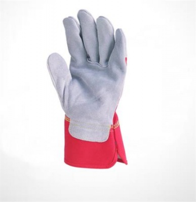 Nakladacie rukavice, hovädzia štiepaná koža, veľkosť 11, sivá/červená