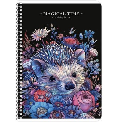 Špirálový zošit, A5, štvorčekový, 80 listov, SHKOLYARYK, mix