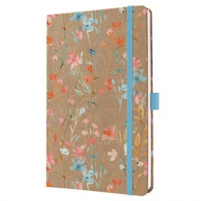 Diár, A5, týždenný, 2026, tvrdá obálka, SIGEL "Jolie", Green Floral Serenity