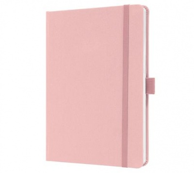 Diár, exkluzívny, A5, linajkový, 96 listov, tvrdá obálka, SIGEL "Jolie", svetloružová