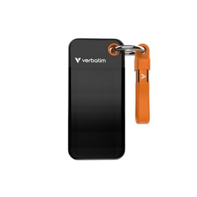 SSD (externá pamäť), 1TB, USB 3.2 Gen2, VERBATIM "Pocket SSD", čierna/oranžová