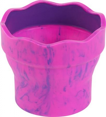 Nádoba na štetce, plastová, FABER-CASTELL "Click&Go", ružová