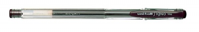 Gélové pero, 0,4 mm, s vrchnákom, UNI "UM-100 Signo Fine", hnedá