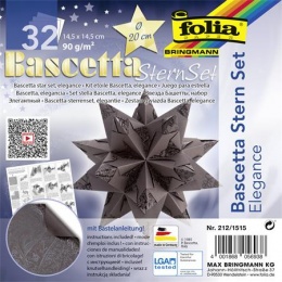 Bascetta hviezda, sada, 14,5x14,5 cm, 90 g, 32 listov, FOLIA, hnedá - indický sen