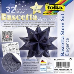 Bascetta hviezda, sada, 14,5x14,5 cm, 90 g, 32 listov, FOLIA, modrá - indický sen