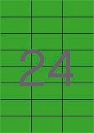 Etikety, 70x37 mm, farebné, APLI, zelené, 2400 etikiet/bal