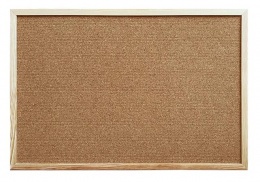 Korková tabuľa, obojstranná (korok/textil), 60x90 cm, drevený rám, VICTORIA VISUAL