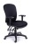 Kancelárska stolička, nastaviteľné opierky rúk, čierne čalúnenie, čierny podstavec, MAYAH "Super Comfort"