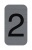 Informačná tabuľka, samolepiaca, 2,5x4,4 cm, hliníkový vzhľad, EXACOMPTA, č. 2